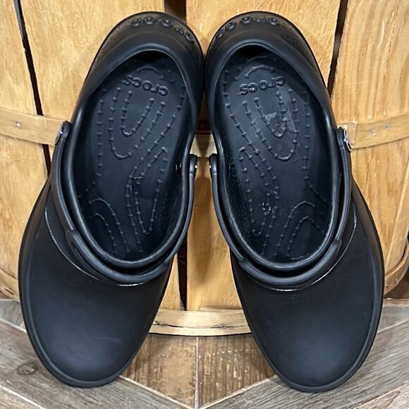Crocs Mercy Black Slip Resistant Safety Work Mules Clogs Shoes Womens Size 6 - Picture 10 of 12